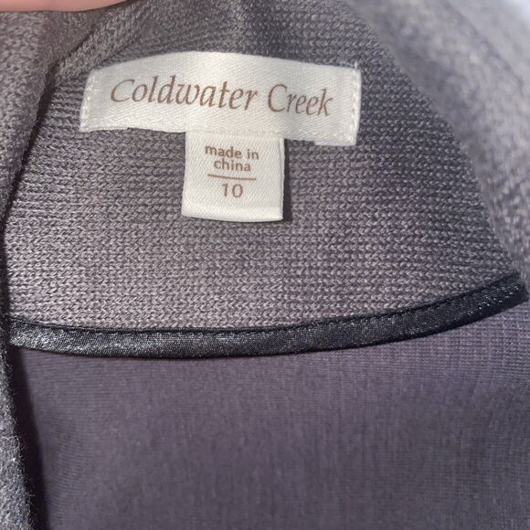 Coldwater Creek Wool Cardigan Blazer Sweater Jacket 10 Gray - Picture 4 of 8